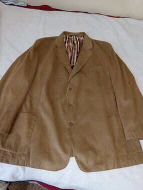 Vintage 90s Alexander Lloyd Blazer 58L Jacket Poly Suede Mens Big And Tall